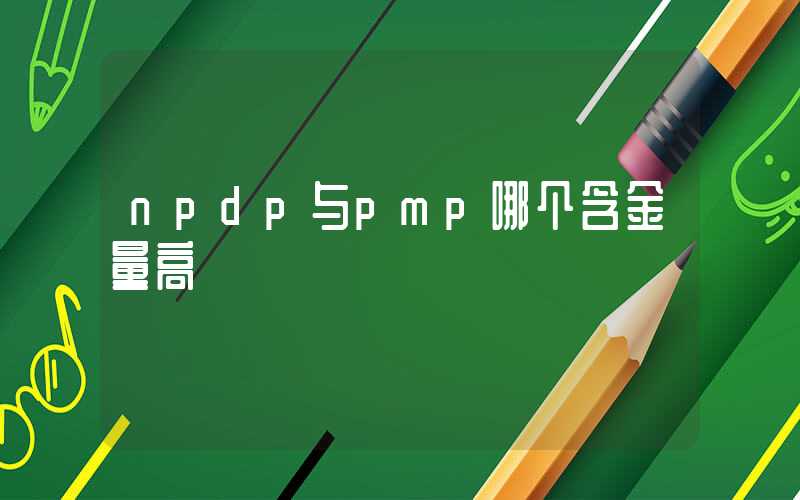 npdp与pmp哪个含金量高