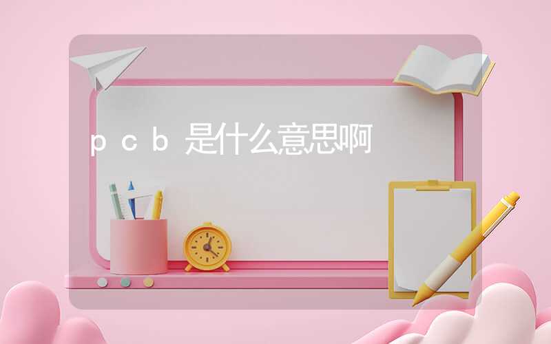 pcb是什么意思啊